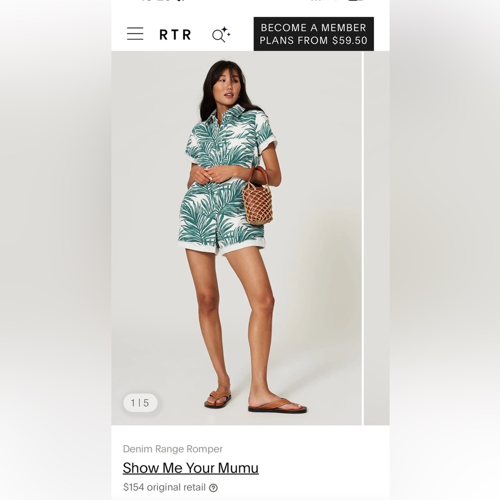 Show Me Your MuMu Tropical Green Romper